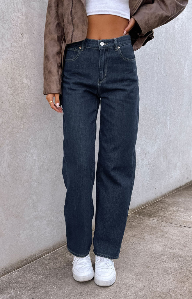Abrand Kaley Slouch Blue Denim Jeans – Beginning Boutique US
