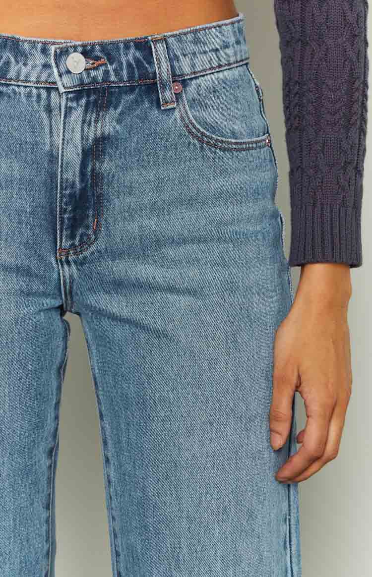 Abrand Scout 95 Mid Straight Crop Blue Jeans Image