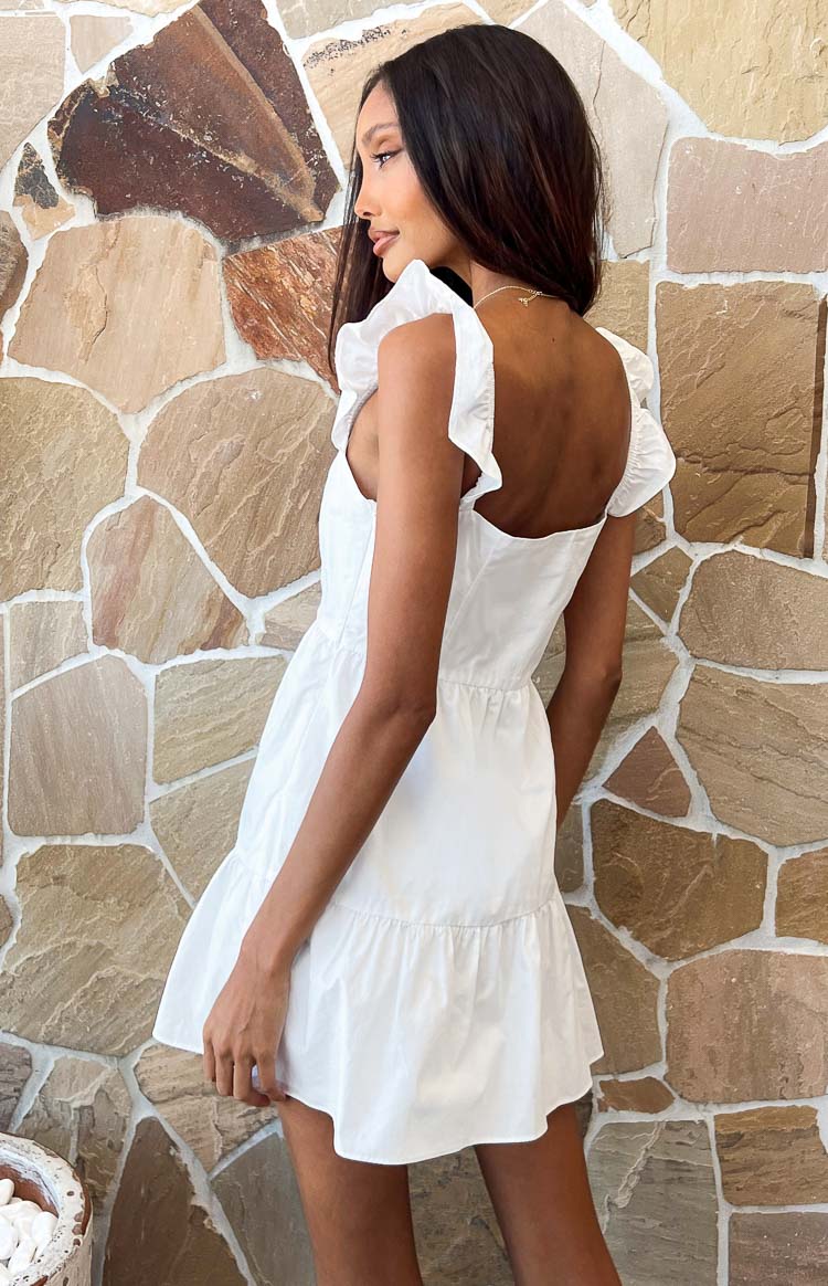 mini white dress with sleeves Adair White Mini Dress - US 12