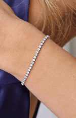 Addison Silver Diamante Tennis Bracelet