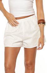 Ailany White Floral Shorts