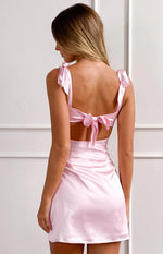Akira Pink Tie Mini Dress