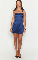 Akira Navy Tie Mini Dress Image