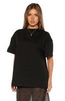 Alba Plain Black Tee