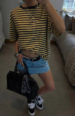Alba Yellow Stripe Oversized Tee
