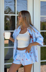 Alexea Lobster Print Pajama Shirt Image