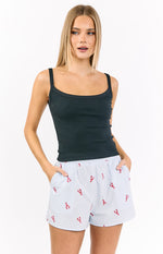 Alexea Lobster Print Pajama Shorts Image