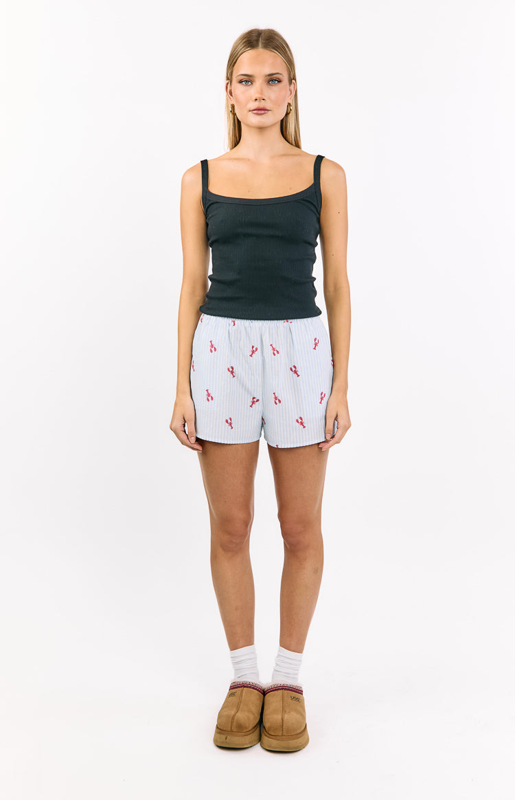 Alexea Lobster Print Pajama Shorts