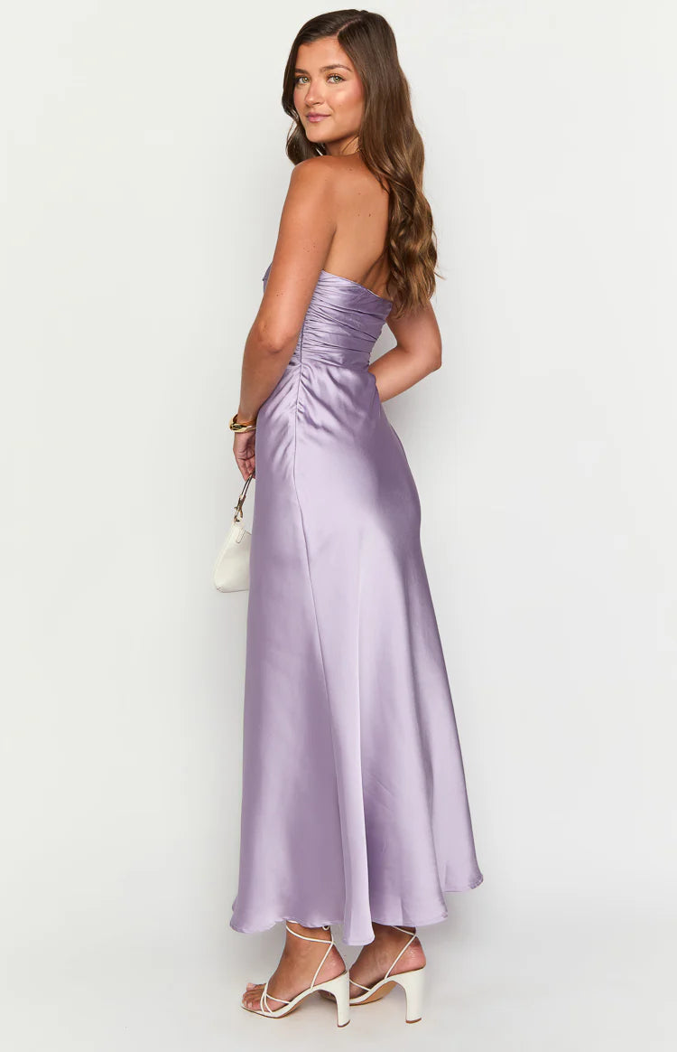 blue dress for baby girl Purple Strapless Short country western bridesmaid dresses with boots main image 0