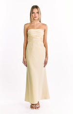 Alexia Yellow Strapless Maxi Dress Image