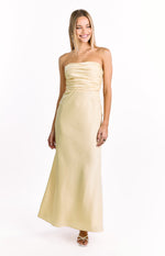 Alexia Yellow Strapless Maxi Dress Image