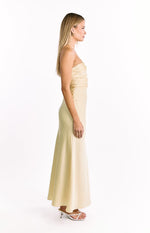 Alexia Yellow Strapless Maxi Dress Image