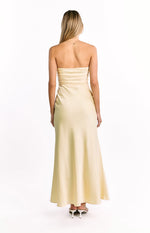Alexia Yellow Strapless Maxi Dress Image