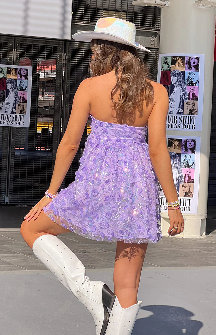 Alison Purple Mini Dress Alison Purple Mini Dress