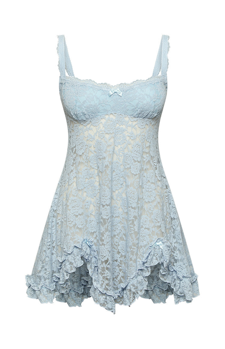 In The Back Of My Mind Mini Dress Blue Daze