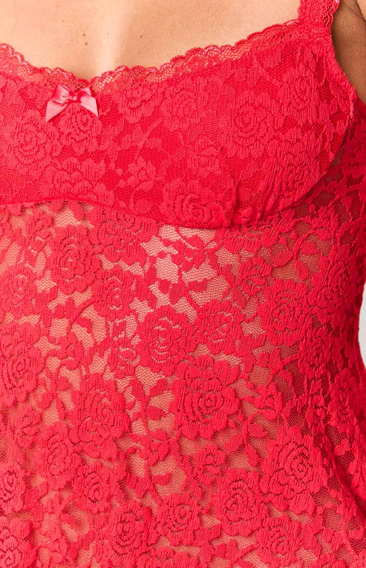 All Mine Red Lace Mini Dress - US 12 | Beginning Boutique Exclusive All Mine Red Lace Mini Dress - US 12 | Beginning Boutique Exclusive