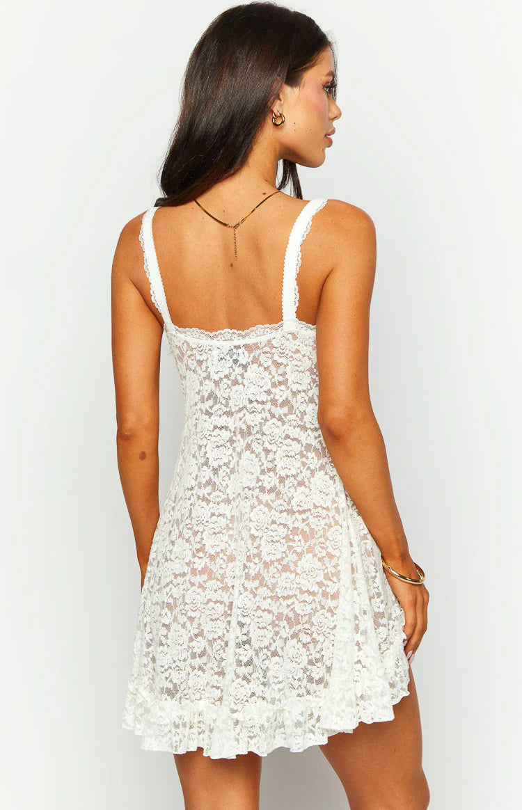 All Mine White Lace Mini Dress All Mine White Lace Mini Dress
