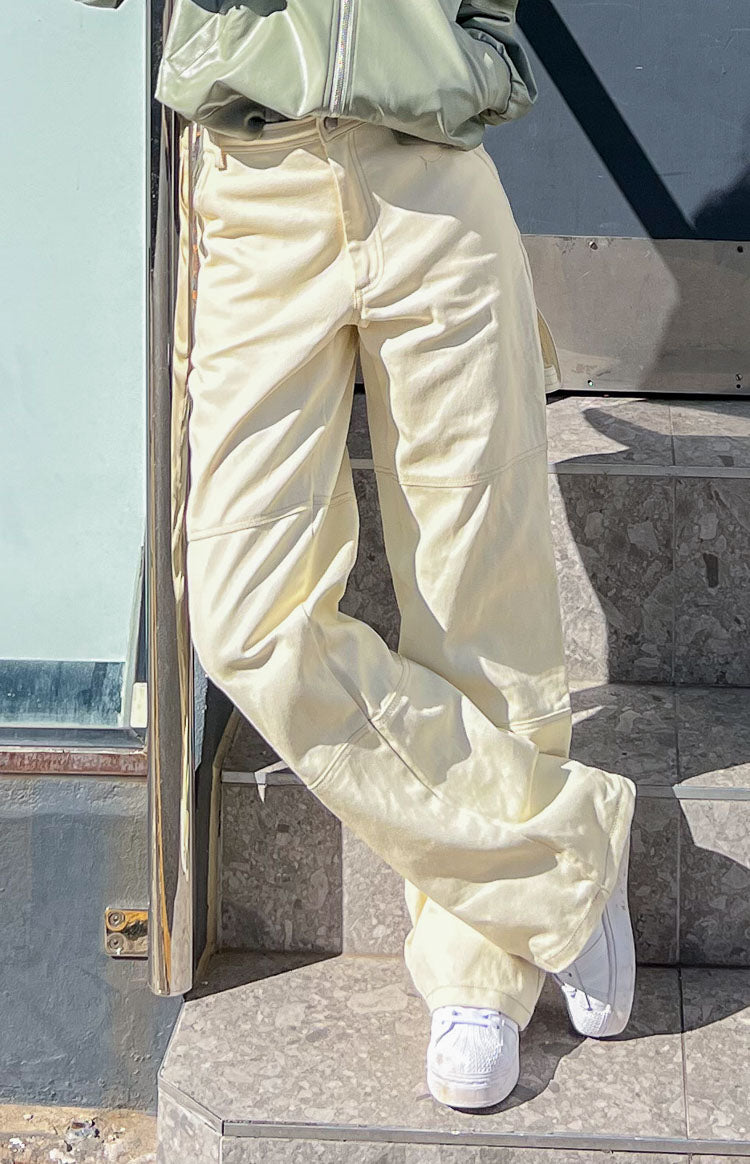 Allira Cream Carpenter Pants Image