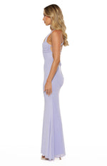 Amelie Lilac Mesh Formal Maxi Dress Image