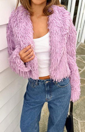 Amy Purple Fringe Jacket