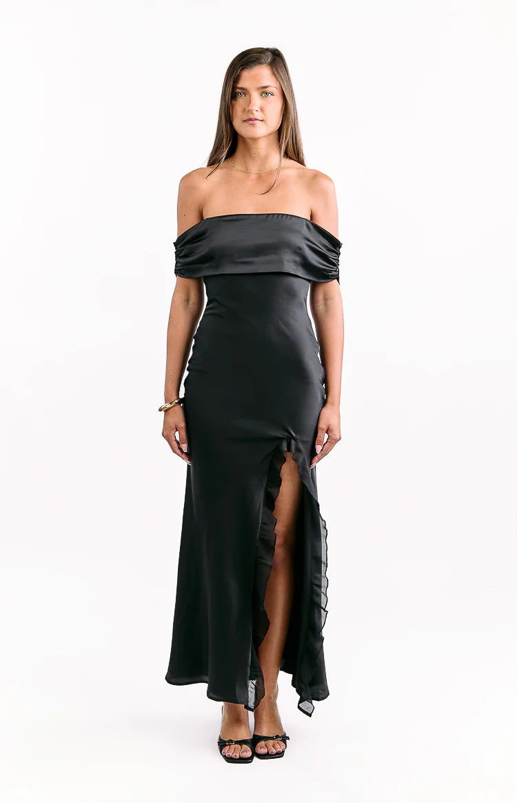 Anica Black Off Shoulder Maxi Dress - US 2 Anica Black Off Shoulder Maxi Dress - US 2
