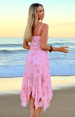 Another World Pink Sequin Midi Dress