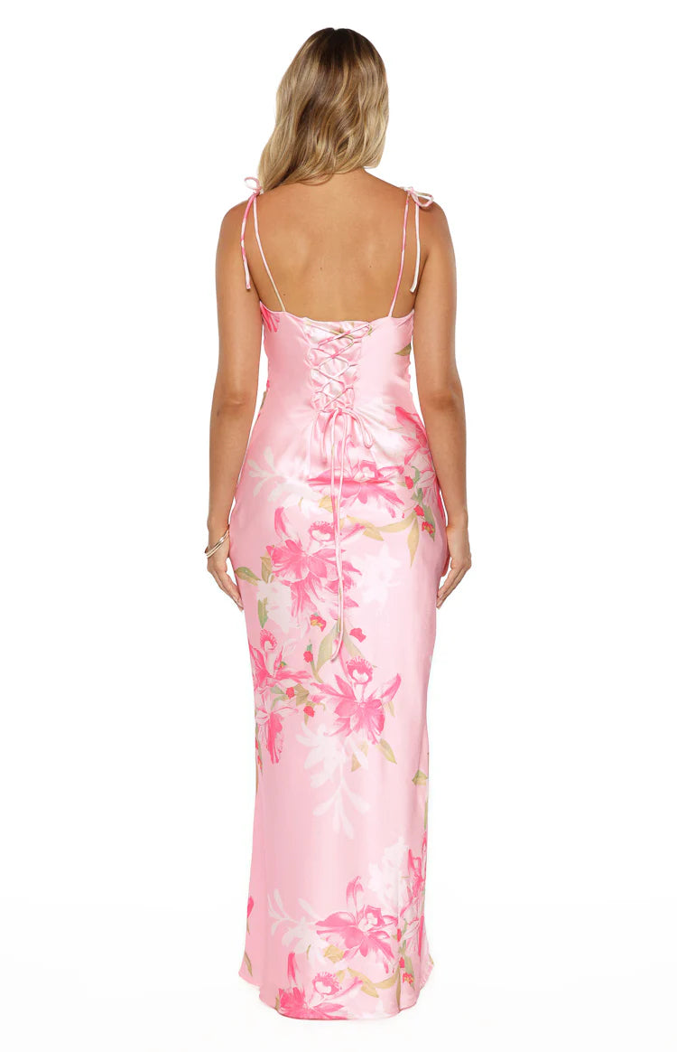 Antoni Pink Floral Maxi Dress