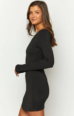 fitted lace wedding dress Antonio Black Long Sleeve Mini Dress
