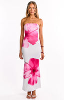 Arizona Pink Floral Print Maxi Dress
