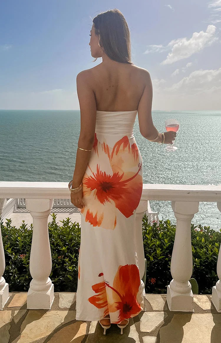 Arizona White Floral Print Maxi Dress - 18 | Beginning Boutique Exclusive Arizona White Floral Print Maxi Dress - 18 | Beginning Boutique Exclusive