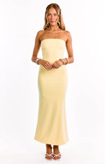 Arizona Yellow Crepe Maxi Dress Image
