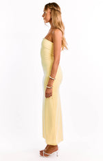 Arizona Yellow Crepe Maxi Dress Image