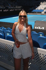 Arnie White Polka Dot Halter Neck Top