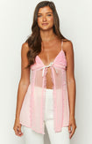 As It Was Pink Frill Cami Top Image