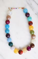 Asher Pink Multi Beaded Necklace