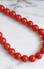 Asher Red Beaded Necklace