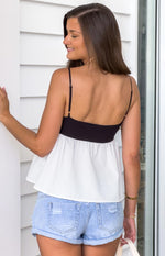 Ashka White Contrast Top Image