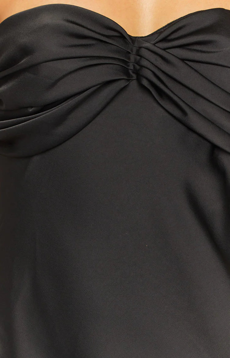 black bridesmaid dresses nearby ChicSew Sexy Mismatched Side Split Soft Satin Long Mermaid Black Bridesmaid Dresses. Maid Of Honor Dresses, Black / C main image 0