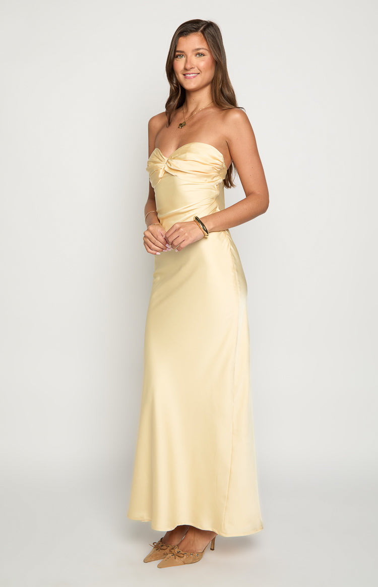 Ashley Yellow Formal Maxi Dress - US 0 | Beginning Boutique Exclusive Ashley Yellow Formal Maxi Dress - US 0 | Beginning Boutique Exclusive