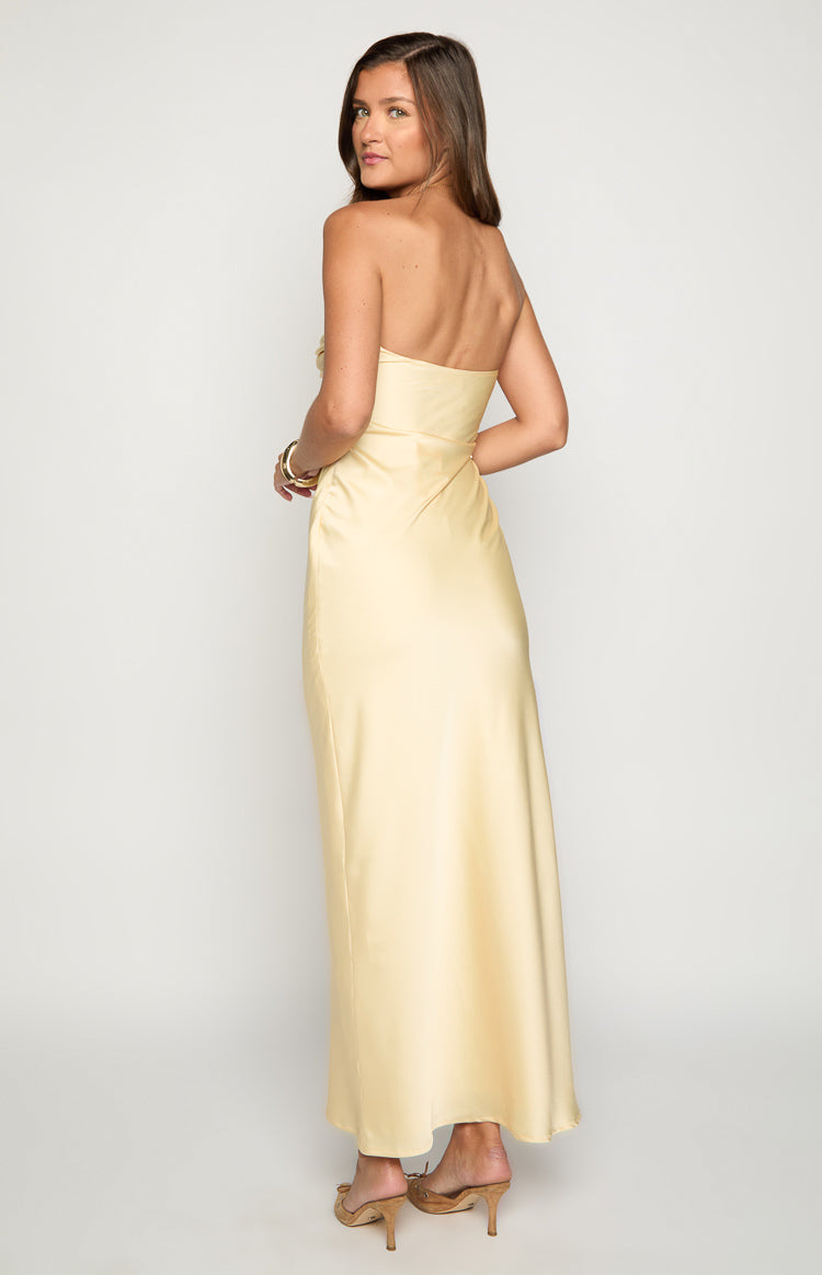 Ashley Yellow Formal Maxi Dress | Beginning Boutique US