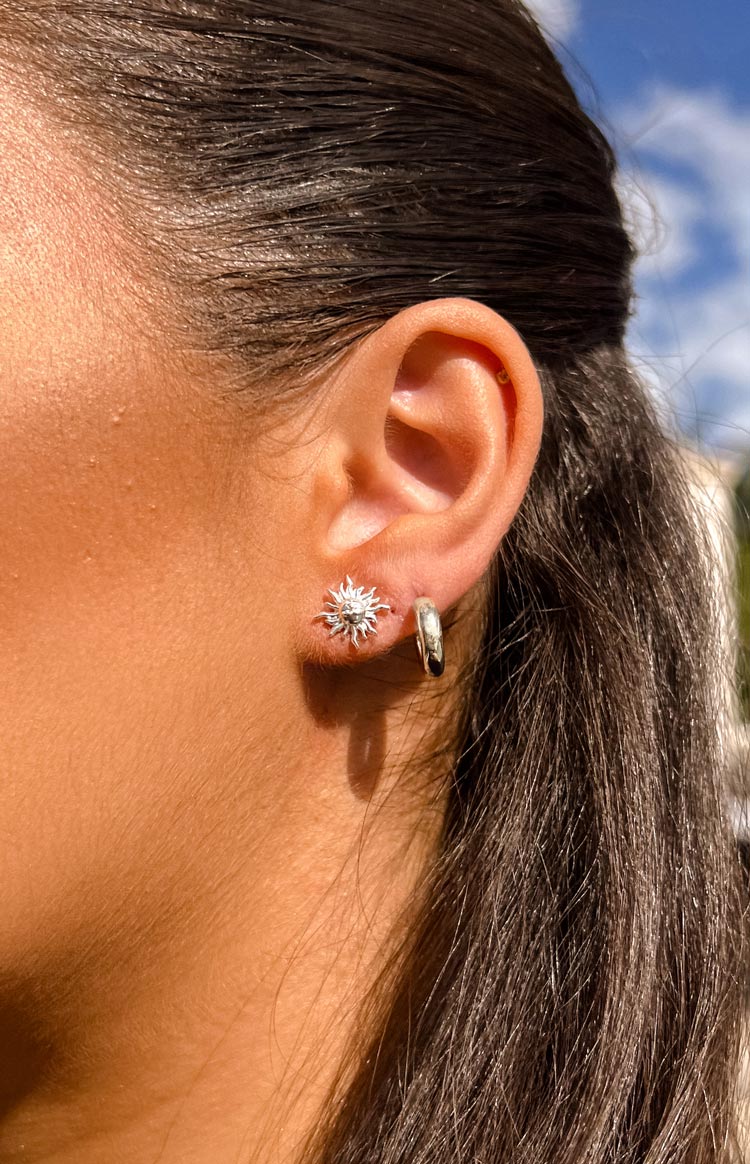 Ataina Silver Sun Earrings Image