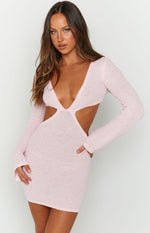 Aubrie Pink Backless Mini Dress Image