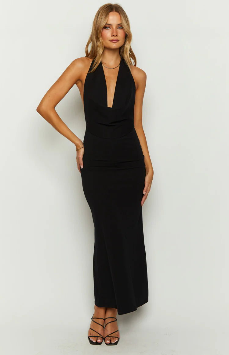 Aura Black Maxi Dress - US 6 | Beginning Boutique Exclusive Aura Black Maxi Dress - US 6 | Beginning Boutique Exclusive