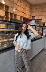 Aurelia Light Grey Short Sleeve Cropped Cardigan