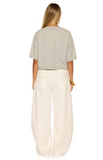 Aurelia Light Grey Short Sleeve Cropped Cardigan Image