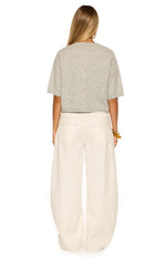 Aurelia Light Grey Short Sleeve Cropped Cardigan