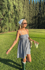 Avara Black Gingham Mini Dress Image