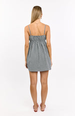 Avara Black Gingham Mini Dress Image