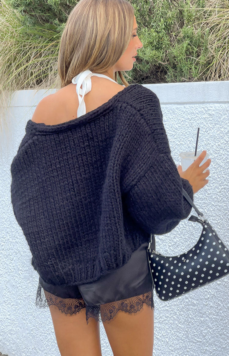 Bad Habits Black Knit Cardigan | Beginning Boutique US