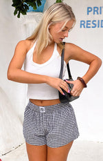 Baxter Black Gingham Shorts Image